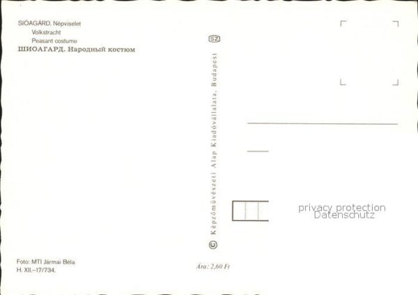 Trachten Ungarn Sioagard Nepviselet – Bild 2
