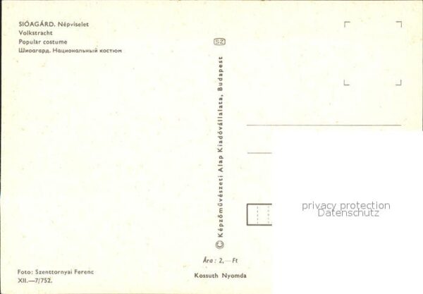 Trachten Ungarn Sioagard Nepviselet – Bild 2