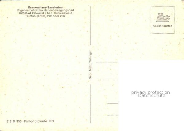 Bad Peterstal-Griesbach Krankenhaus Schwimmbad – Bild 2