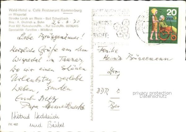 Bad Schwalbach Waldhotel Cafe Restaurant Kammerburg – Bild 2