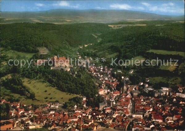 Kulmbach Fliegeraufnahme mit Plassenburg