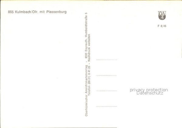 Kulmbach Fliegeraufnahme mit Plassenburg – Bild 2