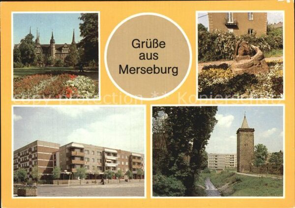 Merseburg Saale Stadtturm Rathaus Schloß