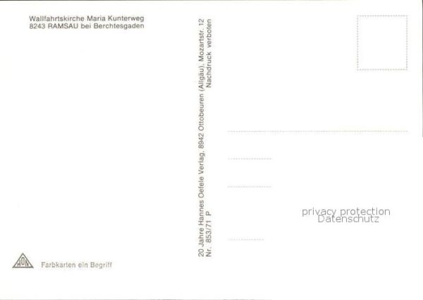 Ramsau Berchtesgaden Wallfahrtskirche Maria Kunterweg – Bild 2