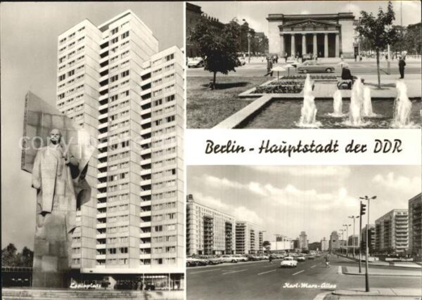 Berlin Leninplatz mit Lenindenkmal Karl-Marx-A