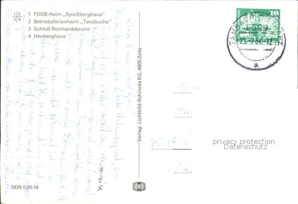 Friedrichsroda Spießberghaus Tanzbuche Schloß-Rheinhar – Bild 2