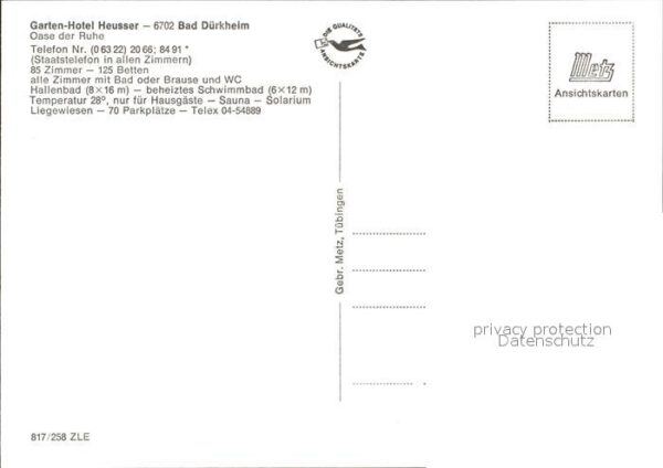 Bad Duerkheim Garten-Hotel-Heusser – Bild 2