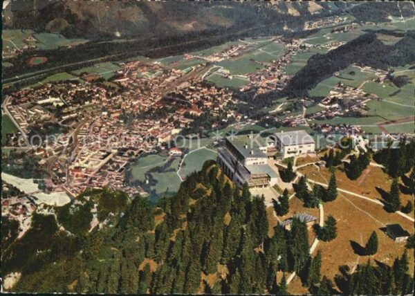 Bad Reichenhall Fliegeraufnahme mit Predigtstuhlbahn Be