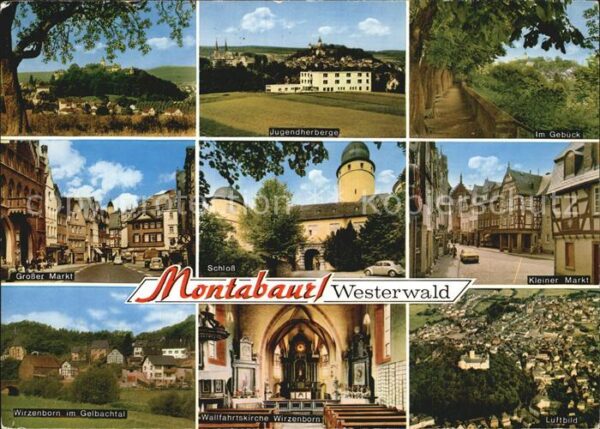 Montabaur Westerwald Im Gebuck Markt Fliegeraufnahme