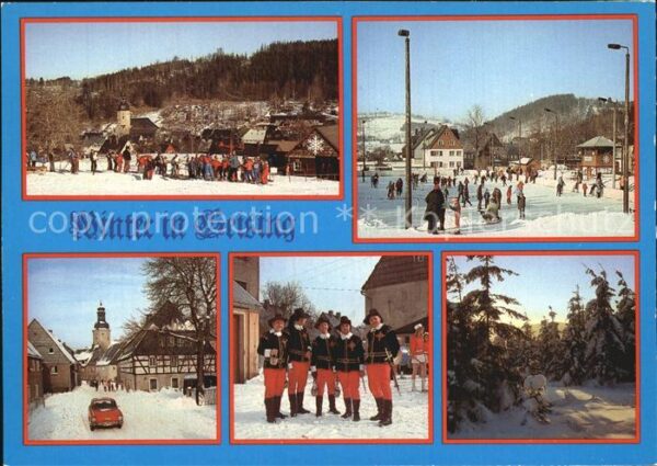 Geising Erzgebirge Eisstadion Hauptstrasse Fasching