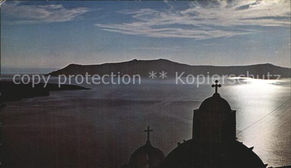 Santorin Thira Thera bei Morgenstimmugn