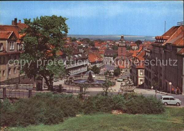 Gotha Thueringen mit Wasserkunst und Rathaus