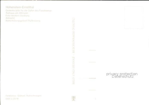 Hohenstein-Ernstthal Fritz Heckert Siedlung Gedenkstätte Alt – Bild 2