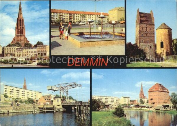 Demmin Mecklenburg Vorpommern Luisentor Pulverturm Zugbrücke über die