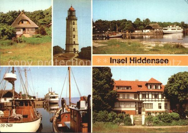 Kloster Hiddensee Fischerhaus Leuchtturm Hafen Restaurant