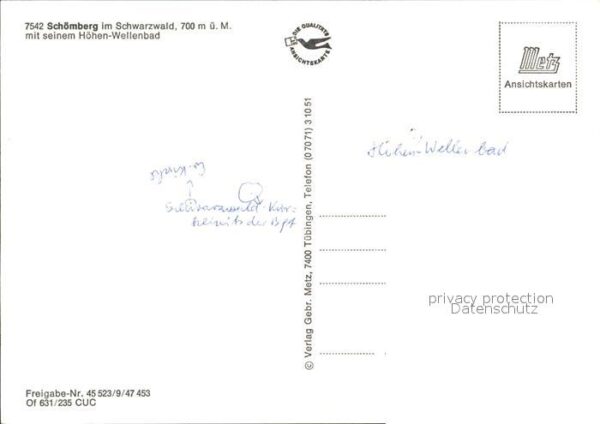 Schoemberg Schwarzwald Ortsansicht Höhen-Wellenbad – Bild 2