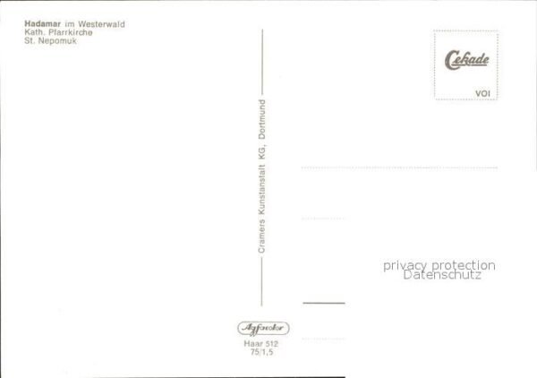Hadamar Westerwald Katholishe Pfarrkirche St. Nepomuk – Bild 2