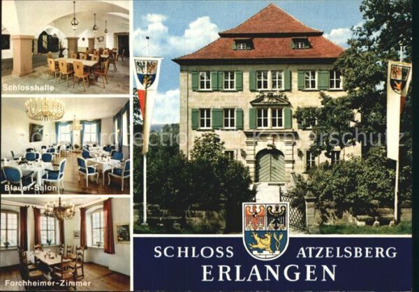 Erlangen Schloss Atzelsberg Schlosshalle Blauer