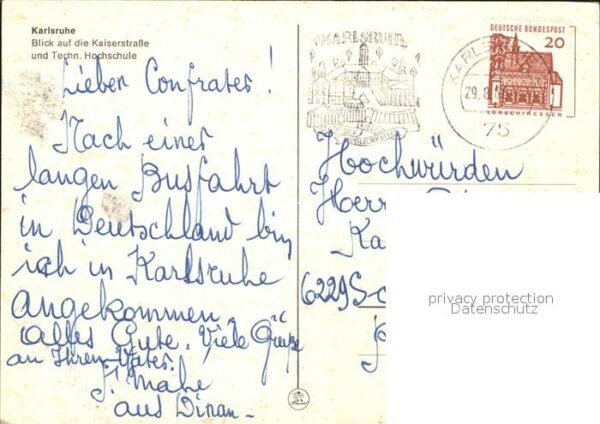 Karlsruhe Baden Kaiserstrasse Technische Hochschule – Bild 2