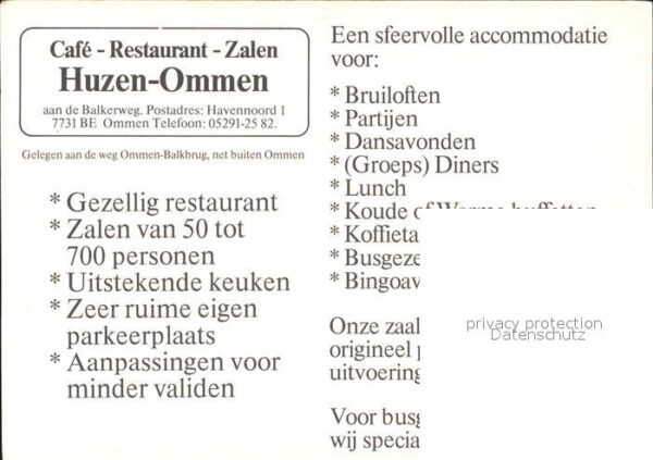 Ommen Overijssel Restaurant Zalen Cafe – Bild 2