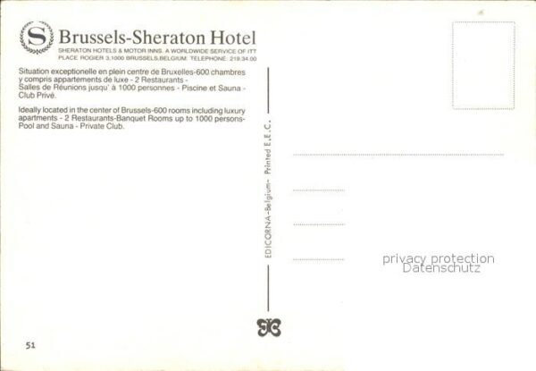 Bruessel Bruxelles Brussels Sheraton Hotel – Bild 2
