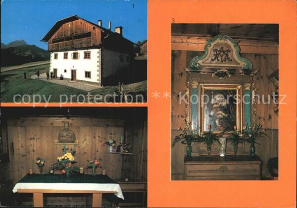 Pedraces Geburtshaus Altar Geburtszimmer