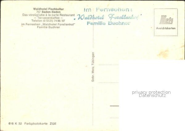 Baden-Baden Waldhotel Fischkultur Restaurant – Bild 2