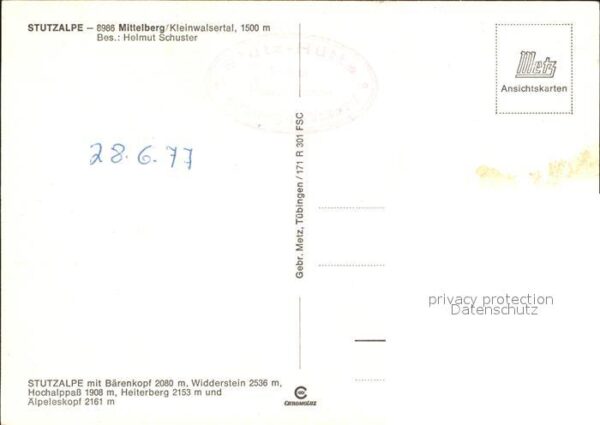 Mittelberg Kleinwalsertal Stutzalpe Bärenkopf Widderstein – Bild 2