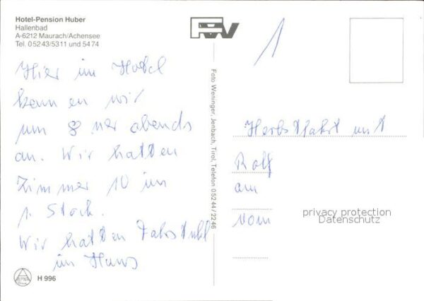Maurach Achensee Hotel Pension Huber – Bild 2