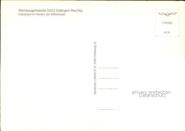 Zeltingen-Rachtig Fliegeraufnahme Weinbaugebiet Mosel – Bild 2