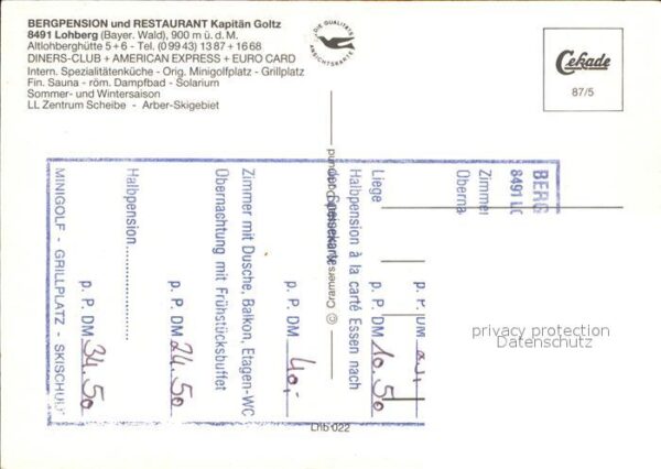 Lohberg Lam Bergpension Restaurant Kapitän Goltz – Bild 2