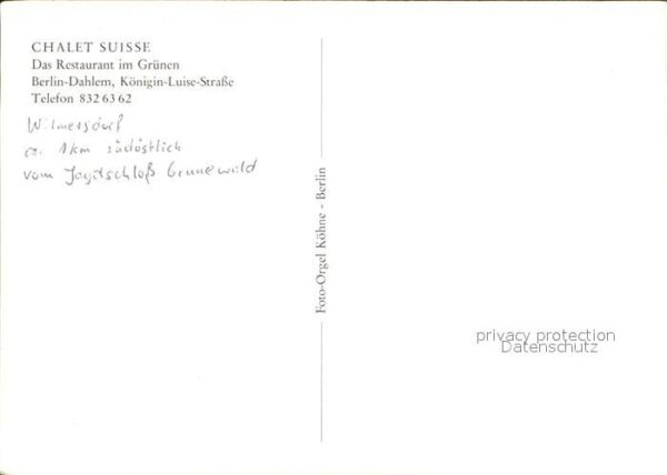 Dahlem Berlin Chalet Suisse Restaurant – Bild 2