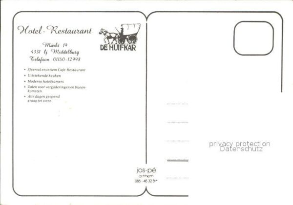 Middelburg Zeeland Hotel Restaurant De Huifkar Tracht – Bild 2