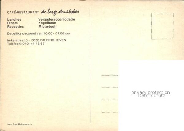 Eindhoven Netherlands Cafe Restaurant De Berge Struiksker – Bild 2