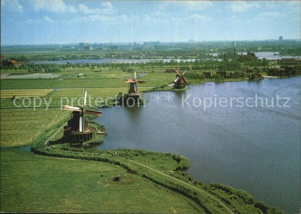 Zaanse Schans Fliegeraufnahme Windmühlen
