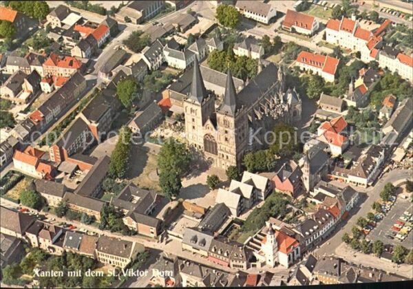 Xanten Fliegeraufnahme mit Dom