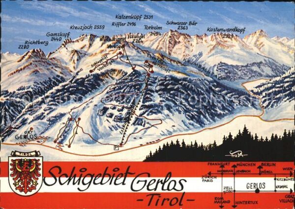 Gerlos Skigebietskarte