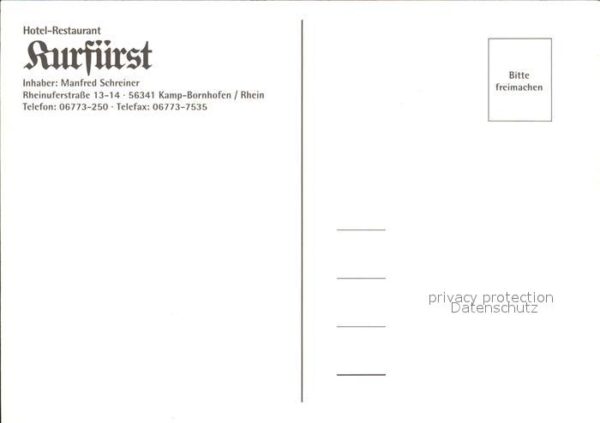 Kamp-Bornhofen Hotel Restaurant Kurfürst Der Singende – Bild 2
