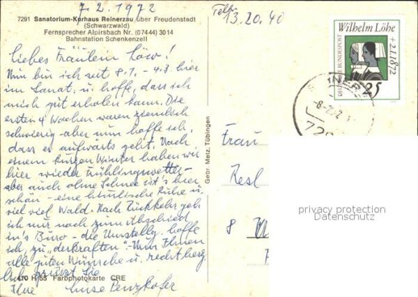 Alpirsbach Sanatorium-Kurhaus Reinerzau – Bild 2