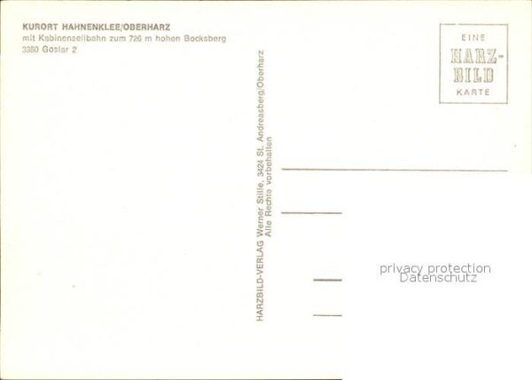 Hahnenklee-Bockswiese Harz Kabinenseilbahn – Bild 2