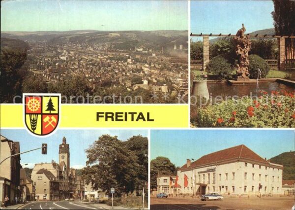 Freital Blick vom Windberg Storchenbrunnen Dres