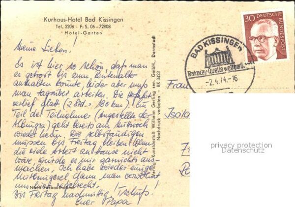 Bad Kissingen Kurhaus Hotel Garten – Bild 2