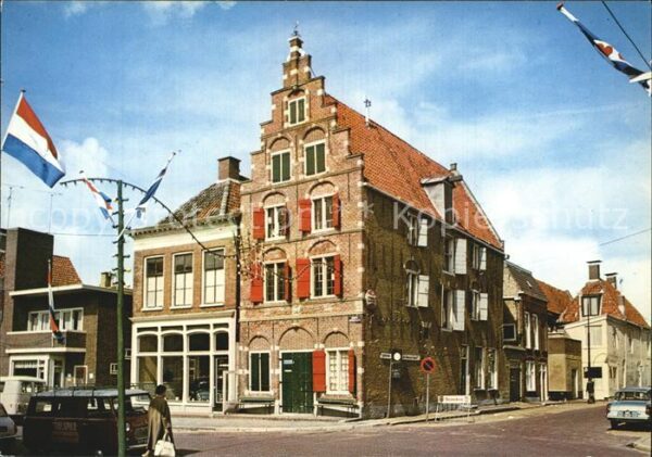 Harlingen Friesland Oude Gevel Blauwe Hand