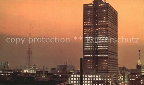 Tokyo Tower and Mitsui Building in Twilight