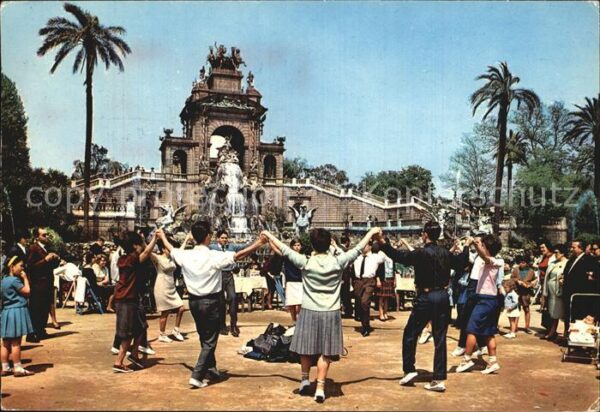 Barcelona Cataluna Stadtpark uns Sardanas