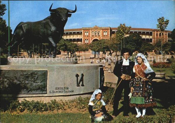 Salamanca Castilla y Leon Monumento al Toro de Lidia Tracht