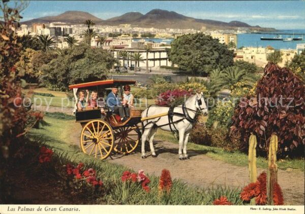 Las Palmas Gran Canaria Küstenpartie mit Pferdekutsche