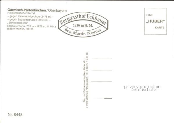 Garmisch-Partenkirchen Berggasthof Eckbauer Seilbahn – Bild 2