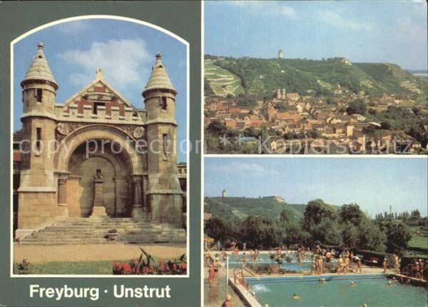 Freyburg Unstrut Freibad Fliegeraufnahme Jahn-Erinnerung