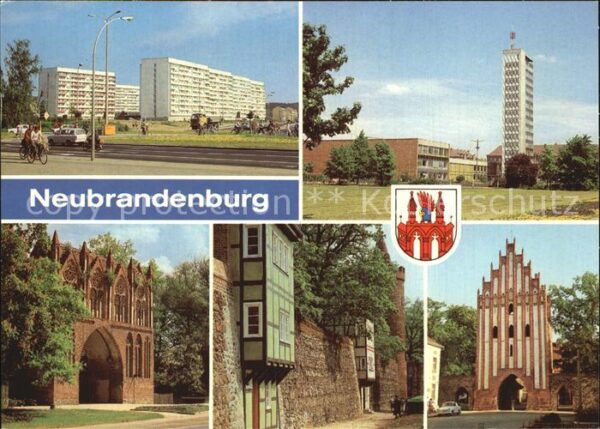 Neubrandenburg Treptower-Tor Stadtmauer Wiekhäuser Mün